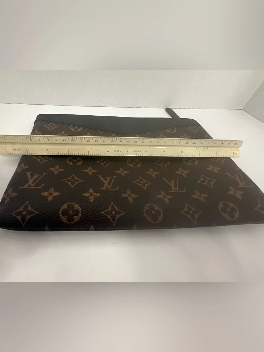 Louis Vuitton Monogram Canvas Cosmetic/Daily  Pouch with Black Trim